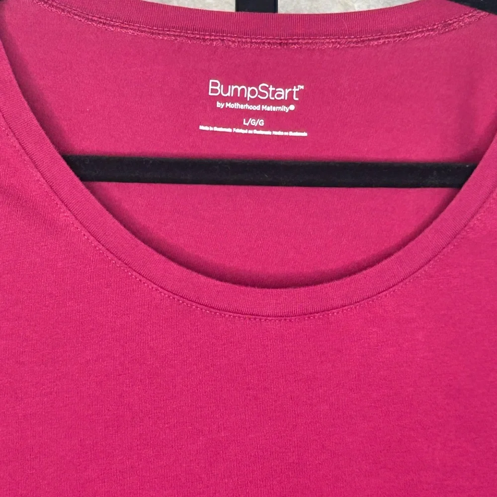 Bumpstart Maternity Long Sleeve Tee Shirt Wine color size Large